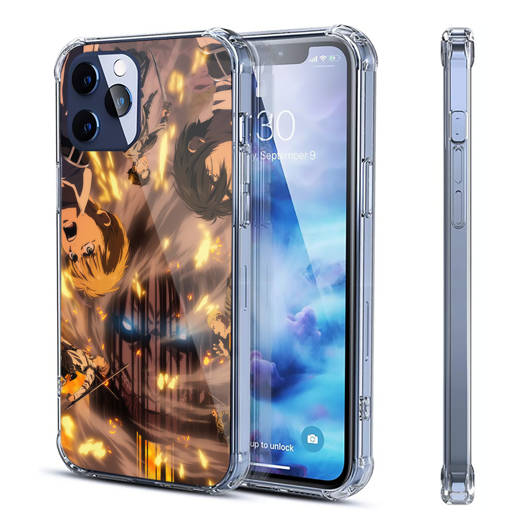 （画像用） 進撃の巨人 Attack on Titan 【iPhone 12シリーズ対応】透明スマホケース（クリアソフトケース）